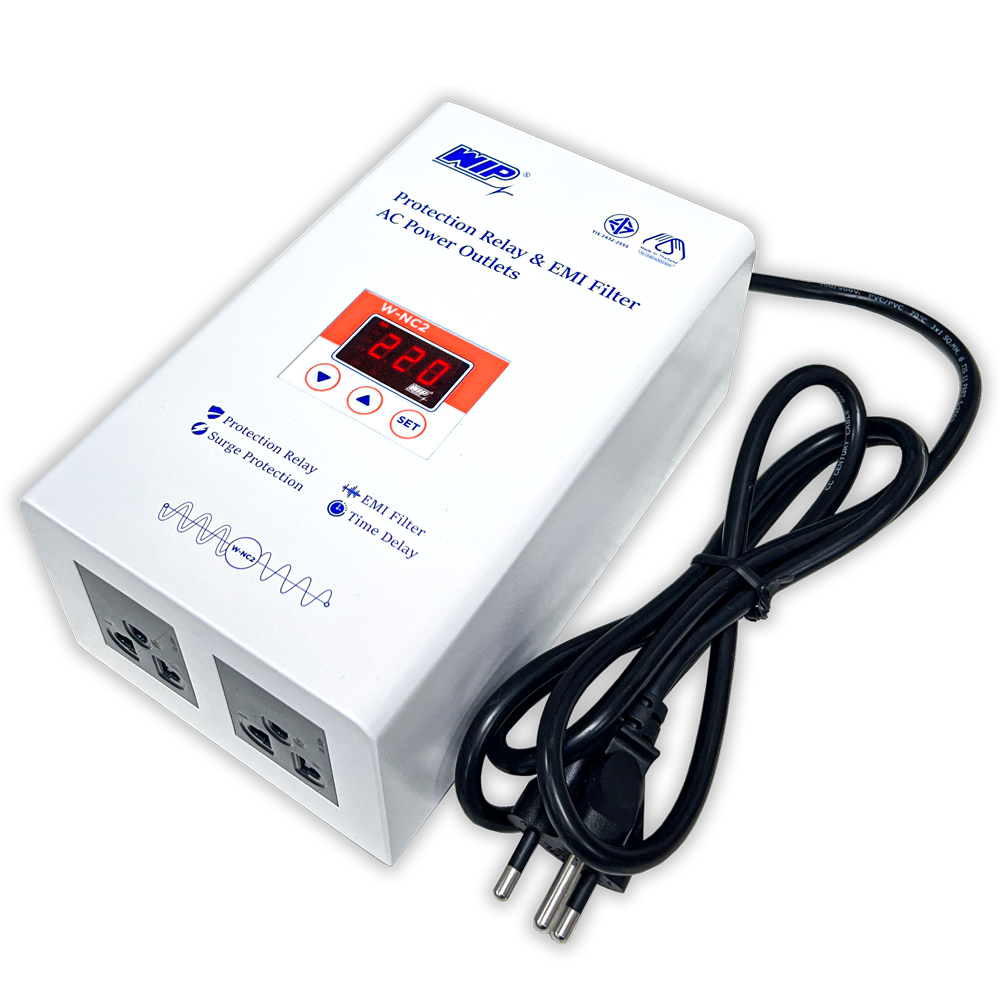 W-NC2 ปลั๊กป้องกันไฟตก ไฟเกิน ไฟกระชาก 10A 2200W เครื่องมือแพทย์ เครื่องเสียง