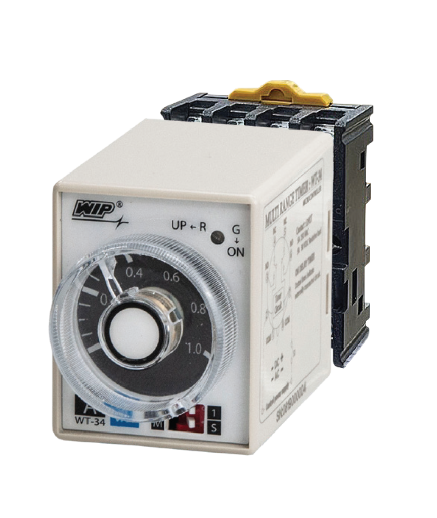 WIP WT-34 Multi Range Timer ไทม์เมอร์แบบหมุนปรับเวลา เสียบซ็อกเก็ต 8 ขา